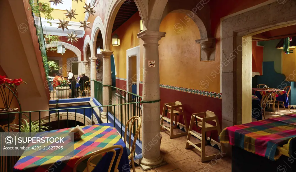 America, Mexico, Zacatecas, Zacatecas city, Restaurant El pueblito lindo