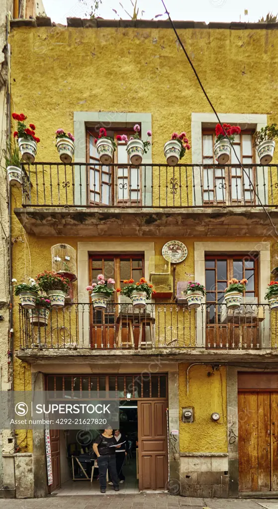 America, Mexico, Guanajuato, Guanajuato city, old house