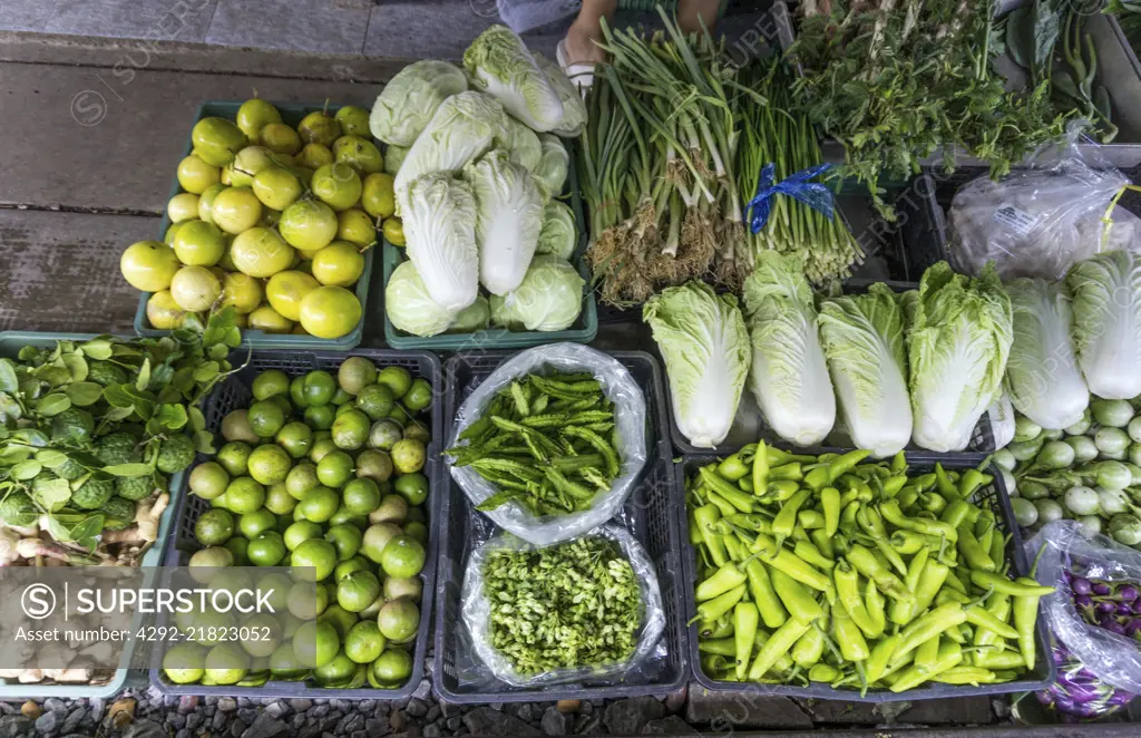 Asia, Thailand, Samut Songkhram, Maeklong Railway Market