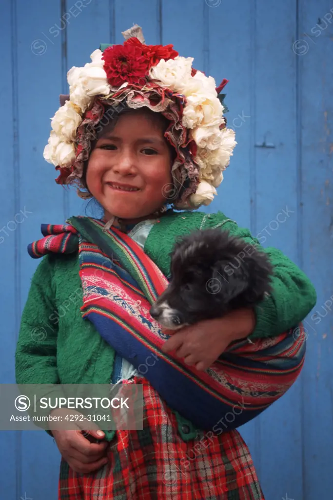 South America,Peru, Pisac Quechua indios children