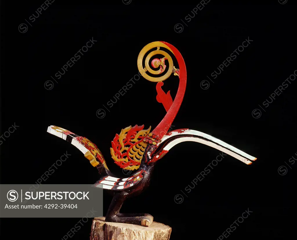 Kenyalang hornbill bird,a symbolic representation ofthe dayak Iban God of war,Sarawak, Malaysia.