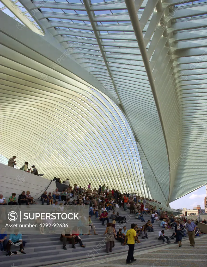 Belgiun, Liege, Guillemins Railway Station, Santiago Calatrava Architect