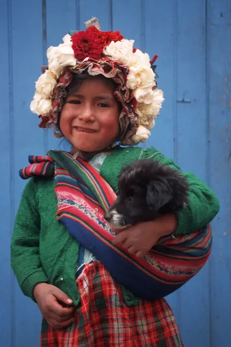 South America,Peru, Pisac Quechua indios children