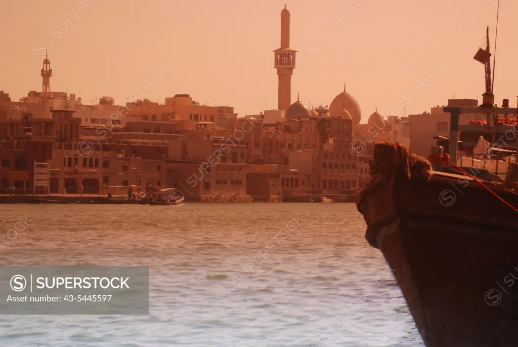 Buildings at the waterfront, Bur Dubai, Dubai Creek, Dubai, United Arab Emirates