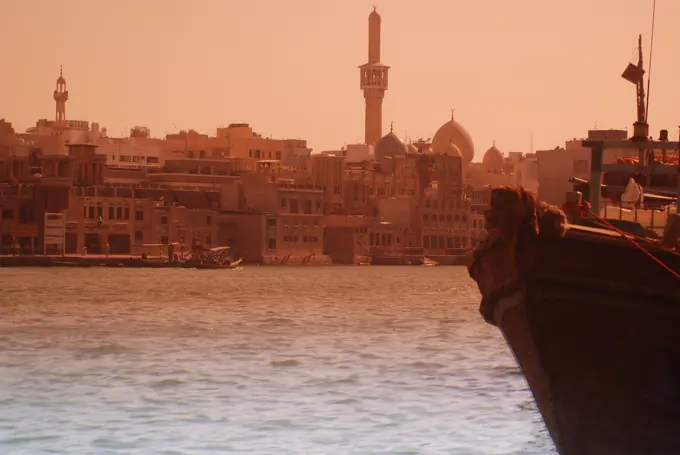 Buildings at the waterfront, Bur Dubai, Dubai Creek, Dubai, United Arab Emirates