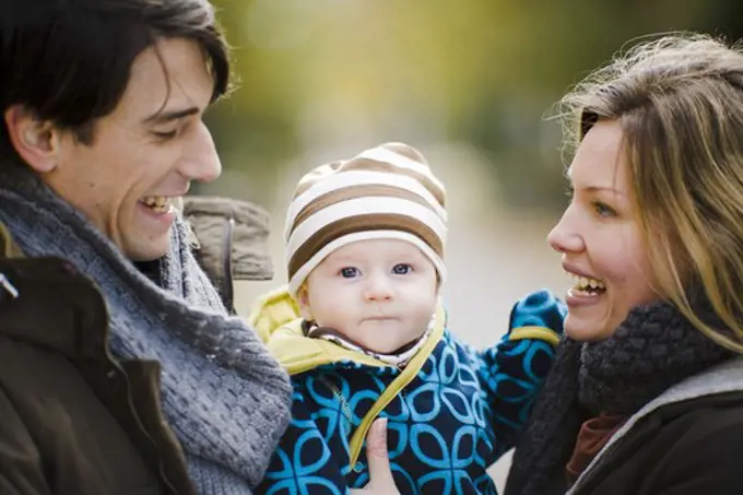 A smiling family, Sweden.