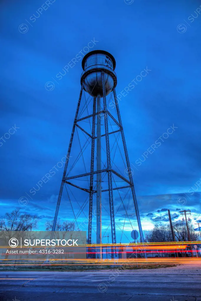 Water tower in Nunn, Colorado, a High Dynamic Range (HDR) Image.