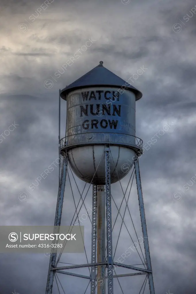 Water tower in Nunn, Colorado, a High Dynamic Range (HDR) Image.