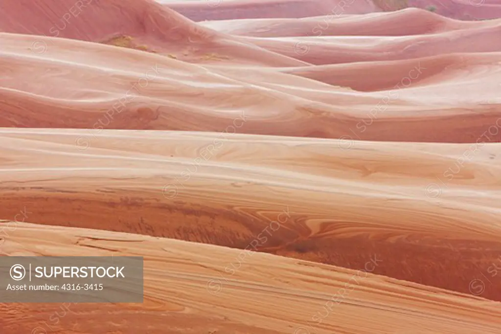 Detail view of sand dune forms in Colorado's Great Sand Dunes.