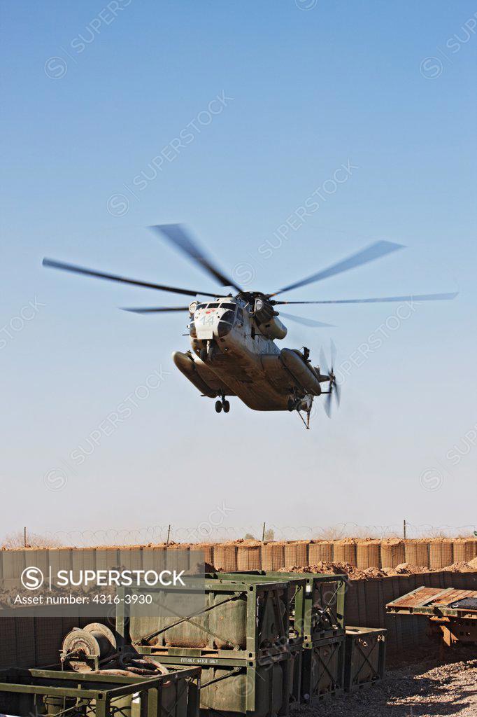 A U.S. Marine Corps CH-53D Sea Stallion Helicopter Lands at a Landing ...