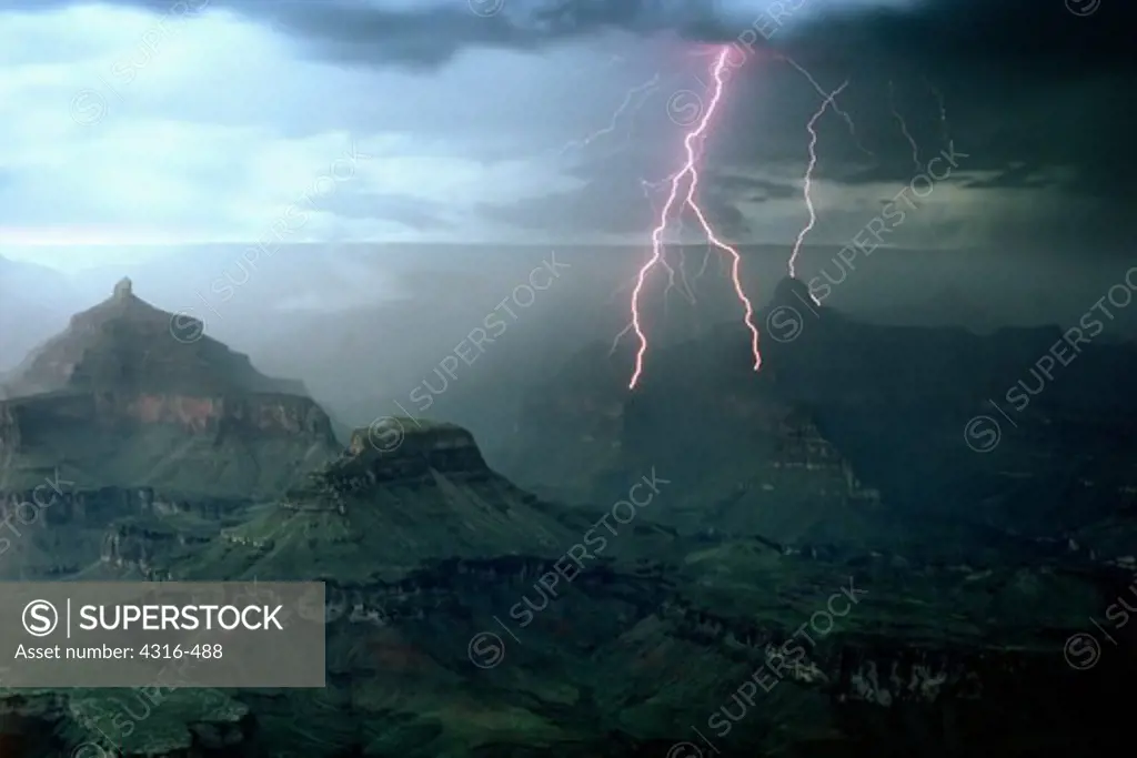 Lightning Strikes the Grand Canyon