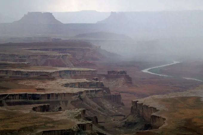 Cloudburst Over the Canyonland's Green River