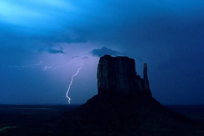 Lightning Silhouettes West Mitten Butte