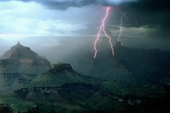 Lightning Strikes the Grand Canyon