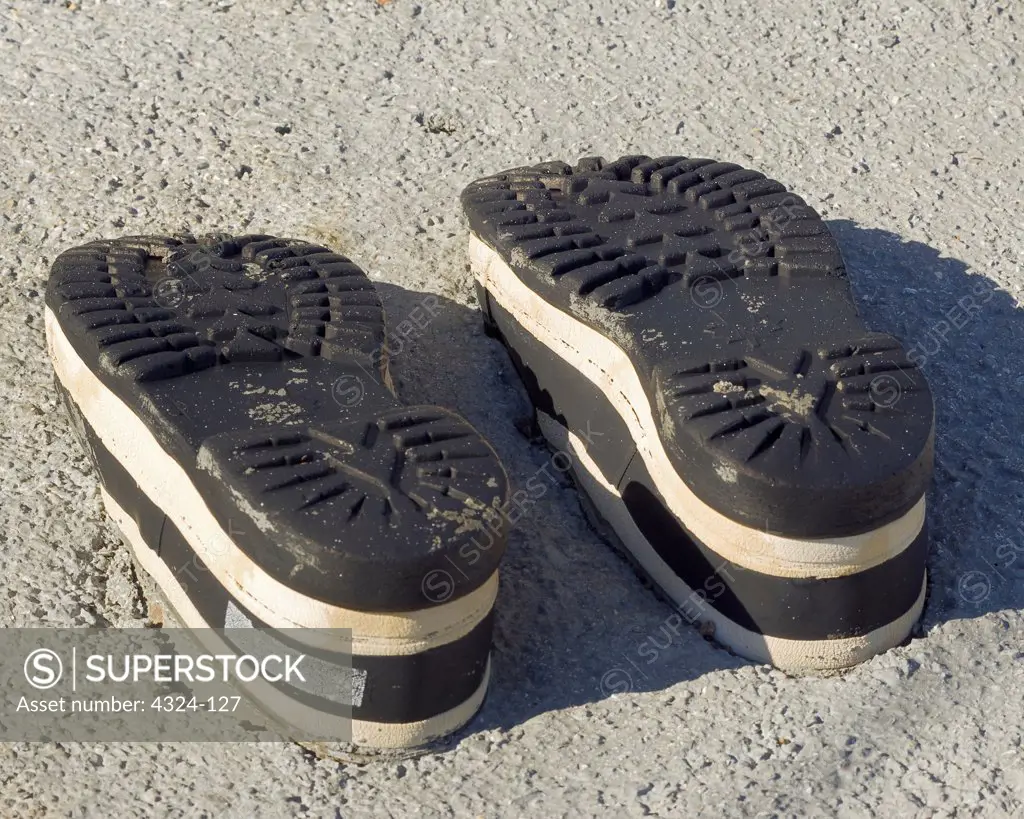 Cemented Boots at Mawson Station