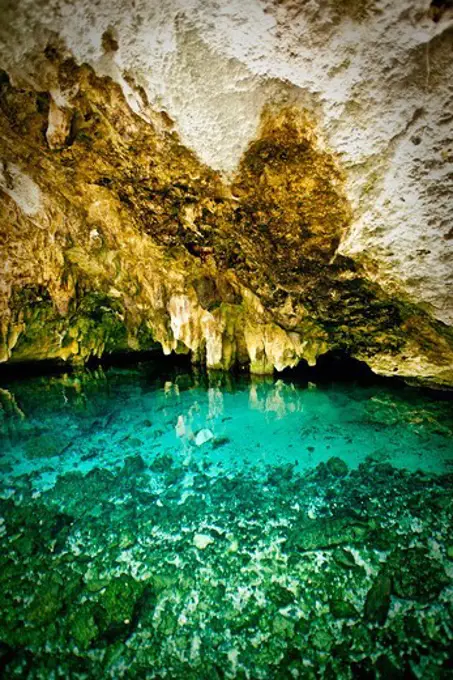 White Rock Cliffs Over Swimming Hole