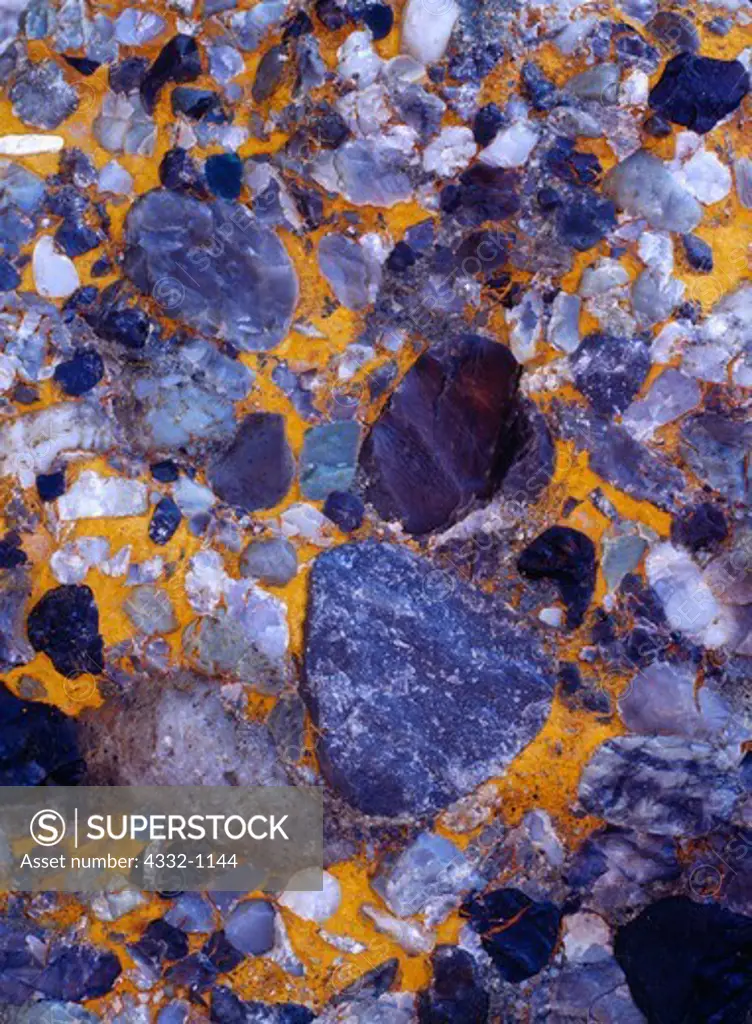 Colorful conglomerate boulder, Endicott Mountains, Gates of the Arctic National Park, Alaska.