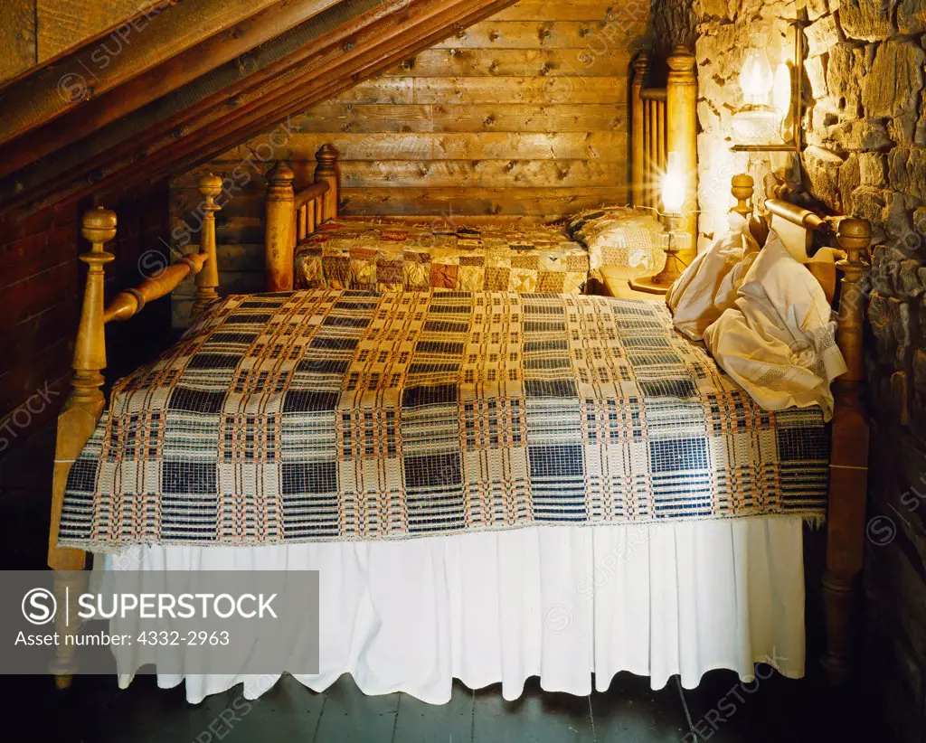 Interior bedroom addition to Jacob Hamblin's Santa Clara Home, Mormon pioneer and missionary, Santa Clara, Utah.