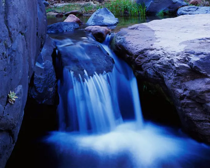 Small waterfall on the Left Fork of North Creek, Zion National Park, Utah.