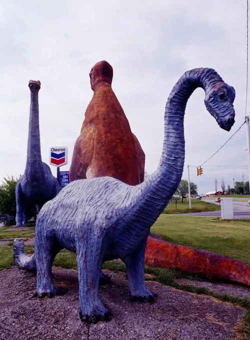 USA, Virginia, Dinosaur Land, roadside attraction between Winchester and Front Royal