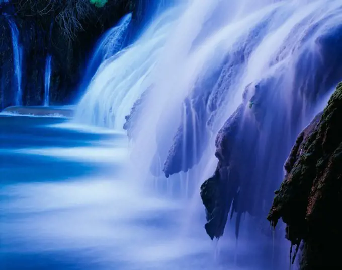 Navajo Falls, Havasu Canyon of the Grand Canyon, Havasupai Reservation, Arizona.