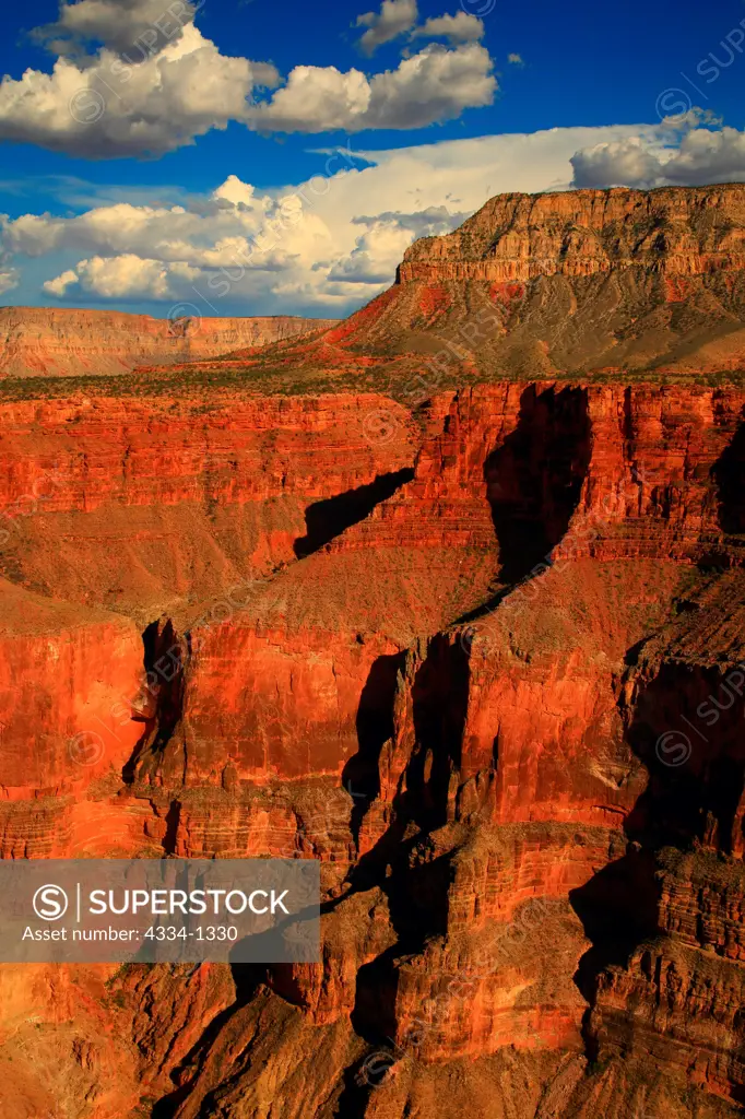 Rock formations in a canyon from Toroweap/Tuweep Area, North Rim, Grand Canyon, Grand Canyon National Park, Arizona, USA