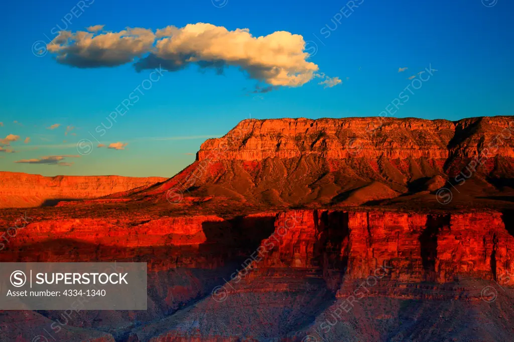 Rock formations in a canyon from Toroweap/Tuweep Area, North Rim, Grand Canyon, Grand Canyon National Park, Arizona, USA