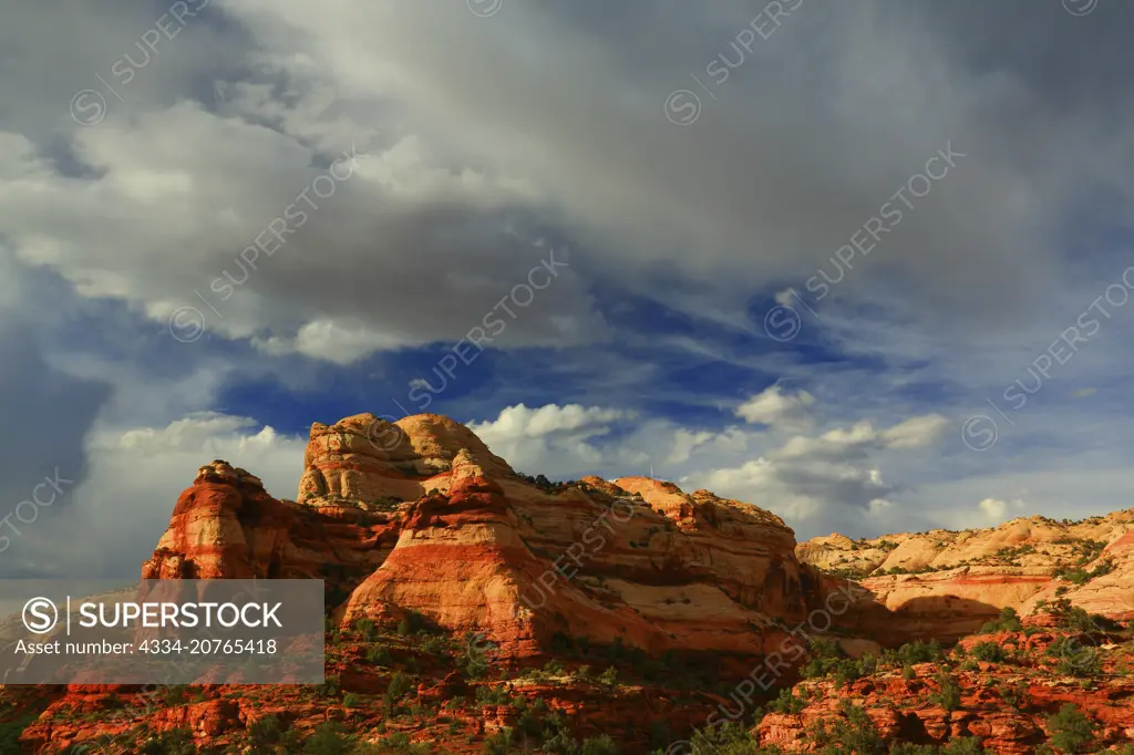 Towering Cliffs of Calf Creek Canyon in Calf Creek State Park in Grand Staircase-Escalante National Monument in Utah