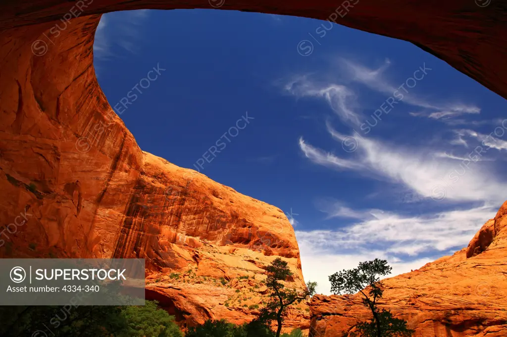 Two canyon walls in a bend in the canyon of Coyote Gulch, Grand Staircase-Escalante National Monument, Utah.