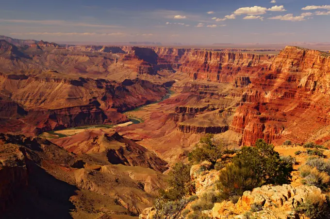 A view across the Grand Canyon, from Desert View, Grand Canyon National Park, Arizona.