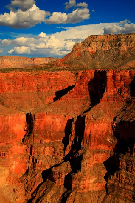 Rock formations in a canyon from Toroweap/Tuweep Area, North Rim, Grand Canyon, Grand Canyon National Park, Arizona, USA