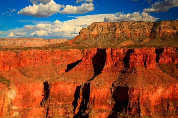 Rock formations in a canyon from Toroweap/Tuweep Area, North Rim, Grand Canyon, Grand Canyon National Park, Arizona, USA