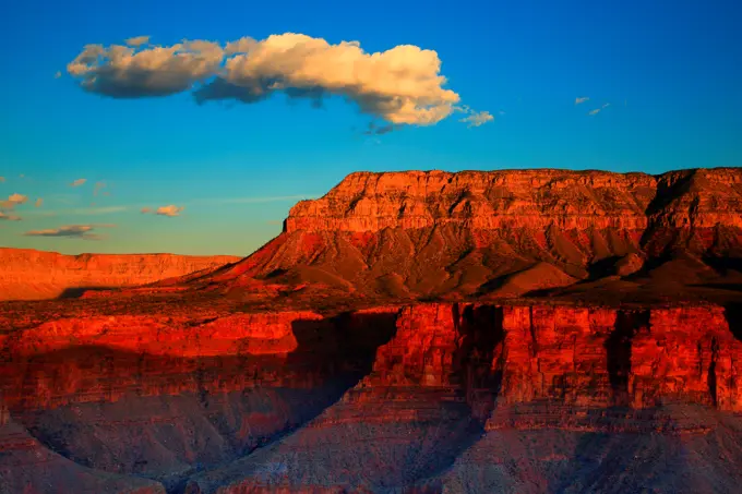 Rock formations in a canyon from Toroweap/Tuweep Area, North Rim, Grand Canyon, Grand Canyon National Park, Arizona, USA