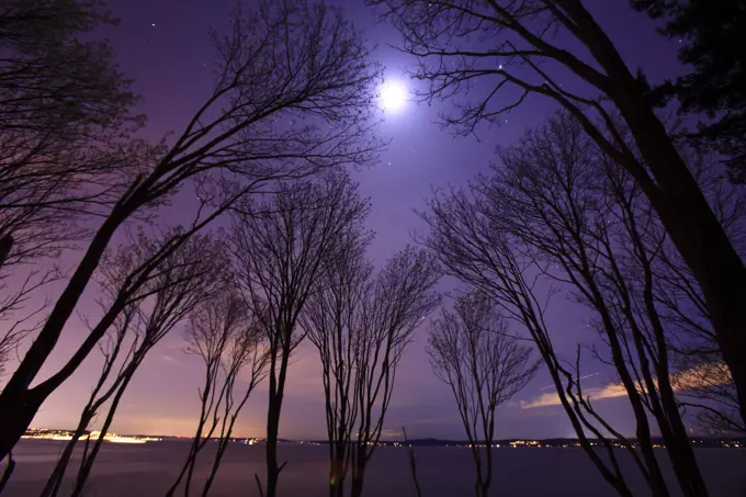 Night Photograph From Discover Park in Seattle Washington