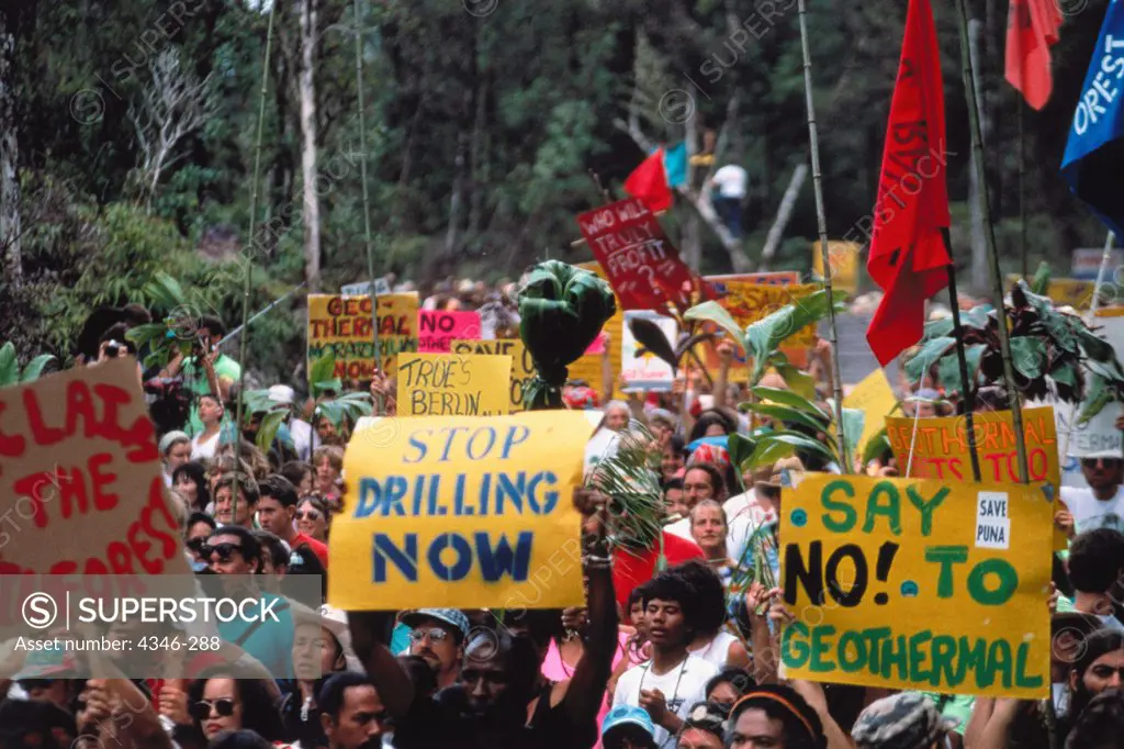 Anti-Geothermal Protest at Wao Kele O Puna Rainforest, Hawaii