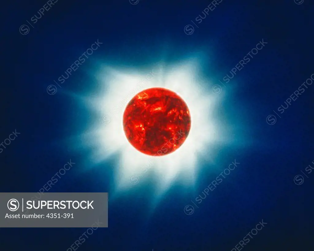 Composite of Sun and Solar Eclipse