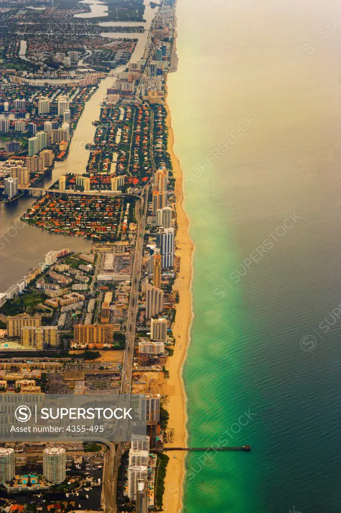 Miami Beach as Seen From an Airplane