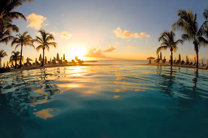 Seaside Swimming Pool in Nevis, An Island in the Caribbean