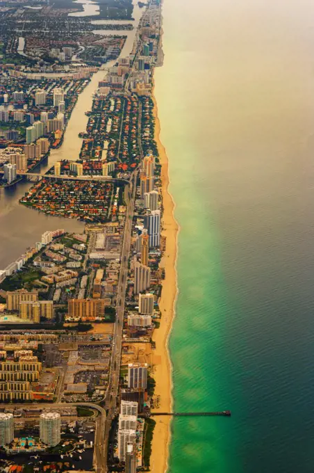 Miami Beach as Seen From an Airplane