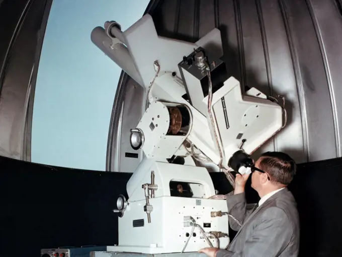 The solar optical telescope, housed at NASA/JSC Building 270, is a 6' refractor type with an effective aperture of 5'.  It is equipped with an hydrogen alpha filter,, a solar spectrograph, optical and TV cameras and associated equipment.