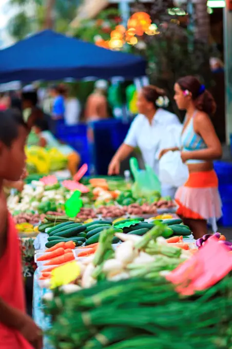 vegetables, Papeete Public Market, Tahiti Nui, Society Islands, French Polynesia, South Pacific