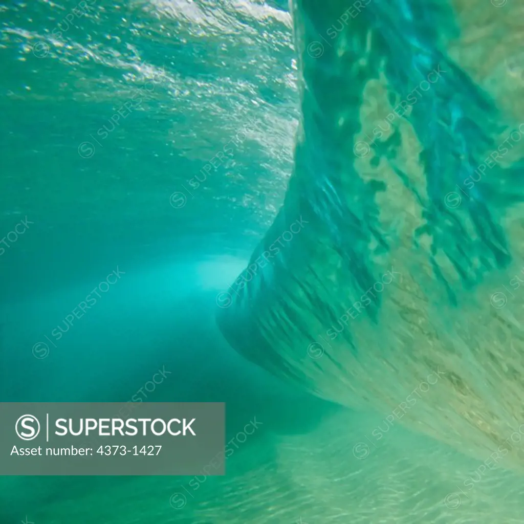 Underwater View of Breaking Wave