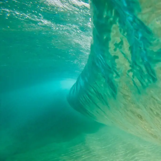 Underwater View of Breaking Wave