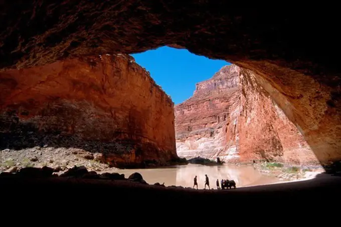 Stopping in Redwall Cavern, Grand Canyon National Park, Arizona