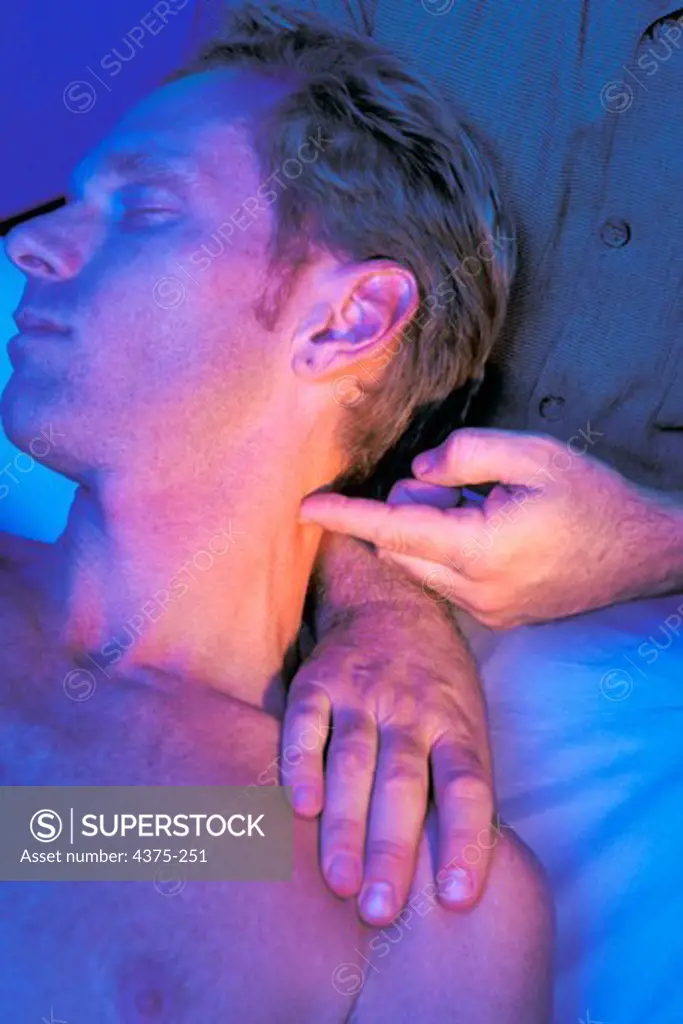 Man Closes His Eyes During a Massage