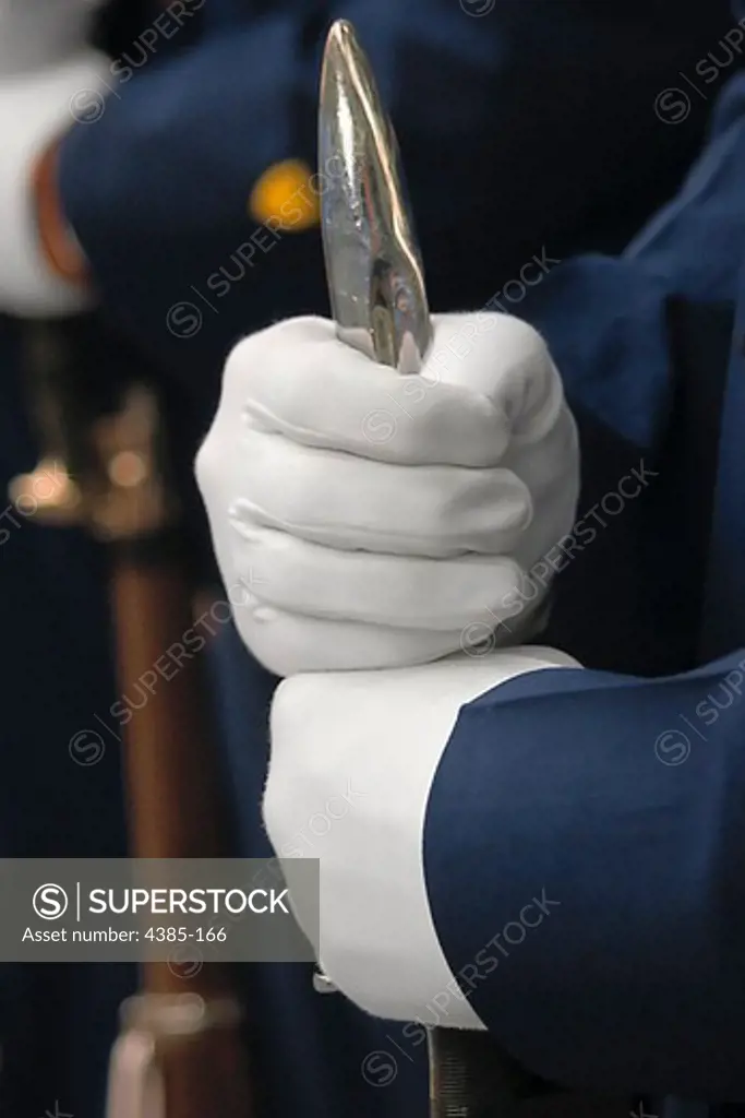 Hands of Coast Guard Silent Drill Team