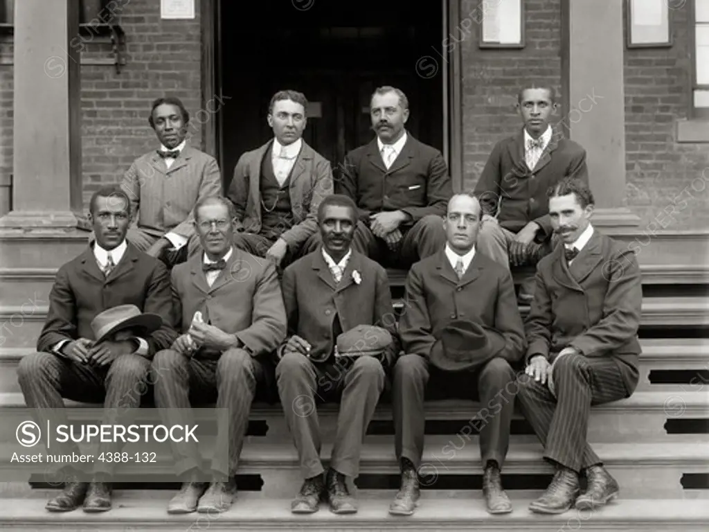 George Washington Carver and Colleagues on Steps