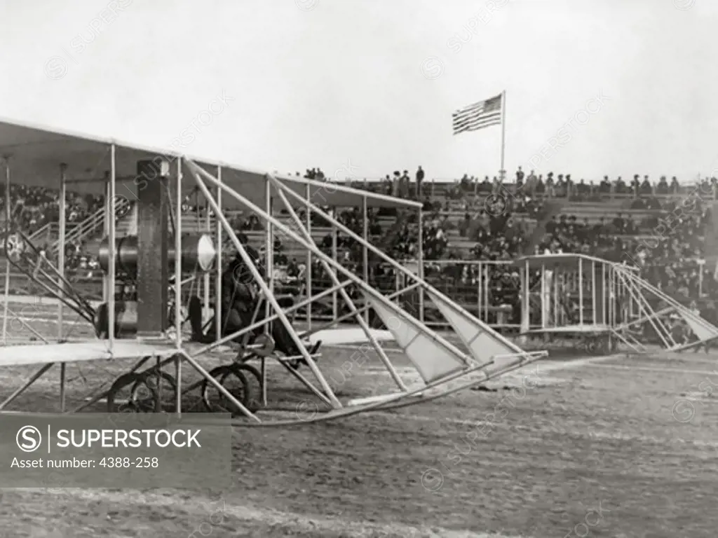 Wright Brothers Airplane Ready for Takeoff