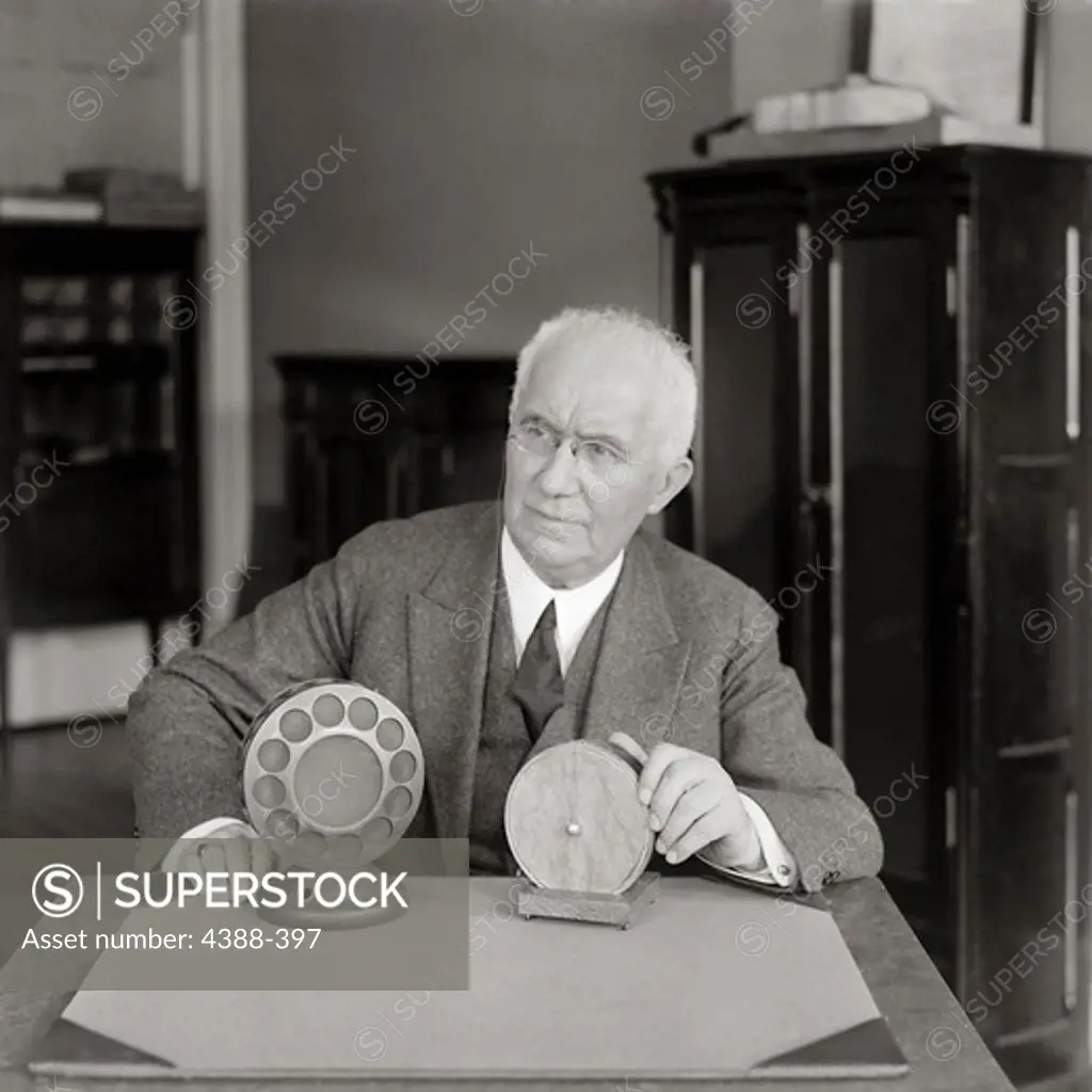 Emile Berliner with Microphones