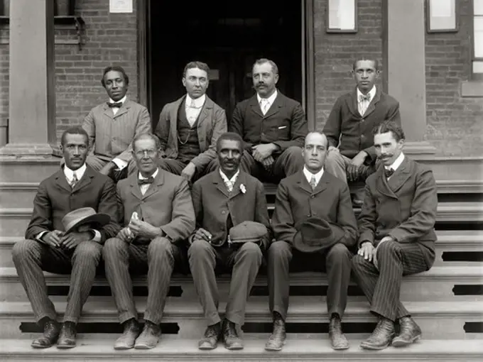 George Washington Carver and Colleagues on Steps